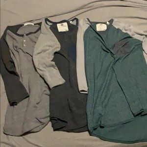 3 small baseball tees.